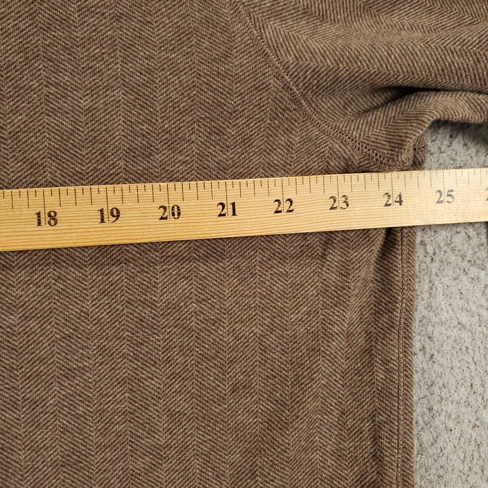 Suéter Sudadera Suéter Tahari Pullover Para Hombres XL Gris Marrón Espiga 1/4 Cremallera Foto 3 de 4