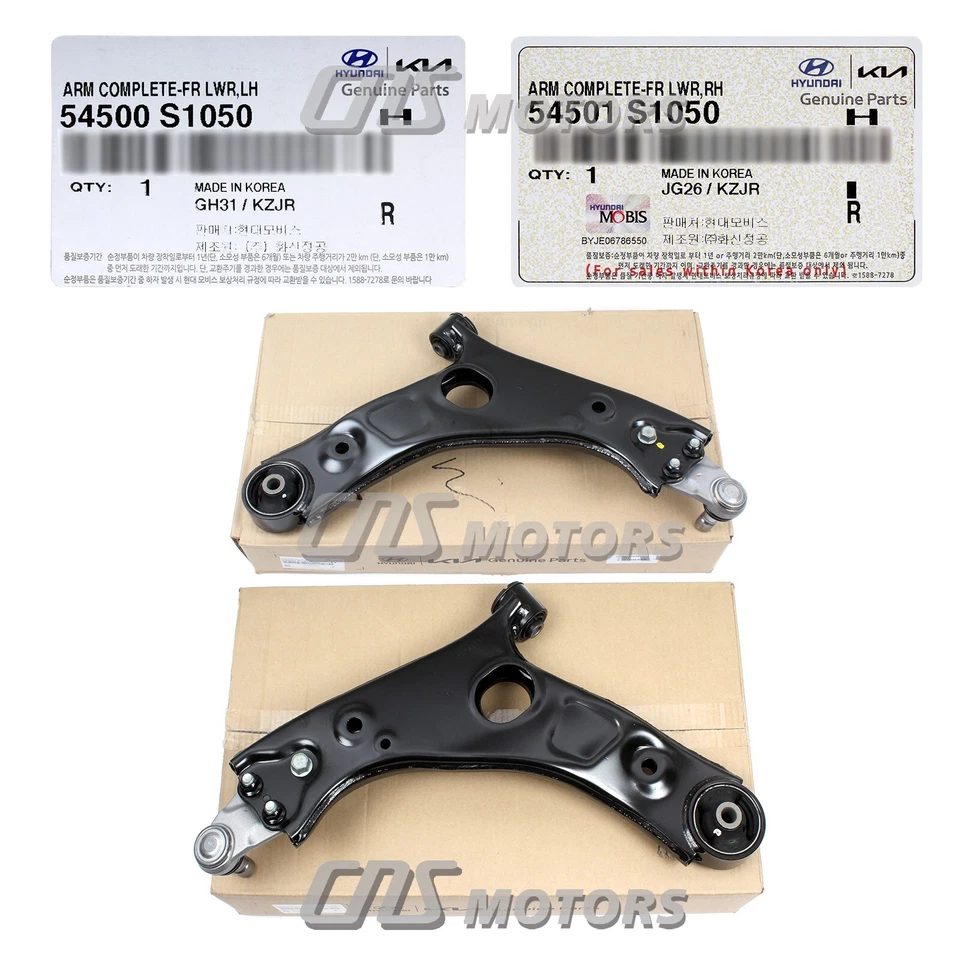⭐GENUINE⭐ Front Control Arms LEFT & RIGHT for 19-20 Hyundai Santa Fe 54501S1050 Foto 2 de 4
