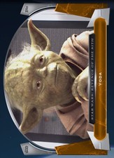 TOPPS STAR WARS CARD TRADER REVENGE OF SITH 20TH ORANGE BASE LEG YODA