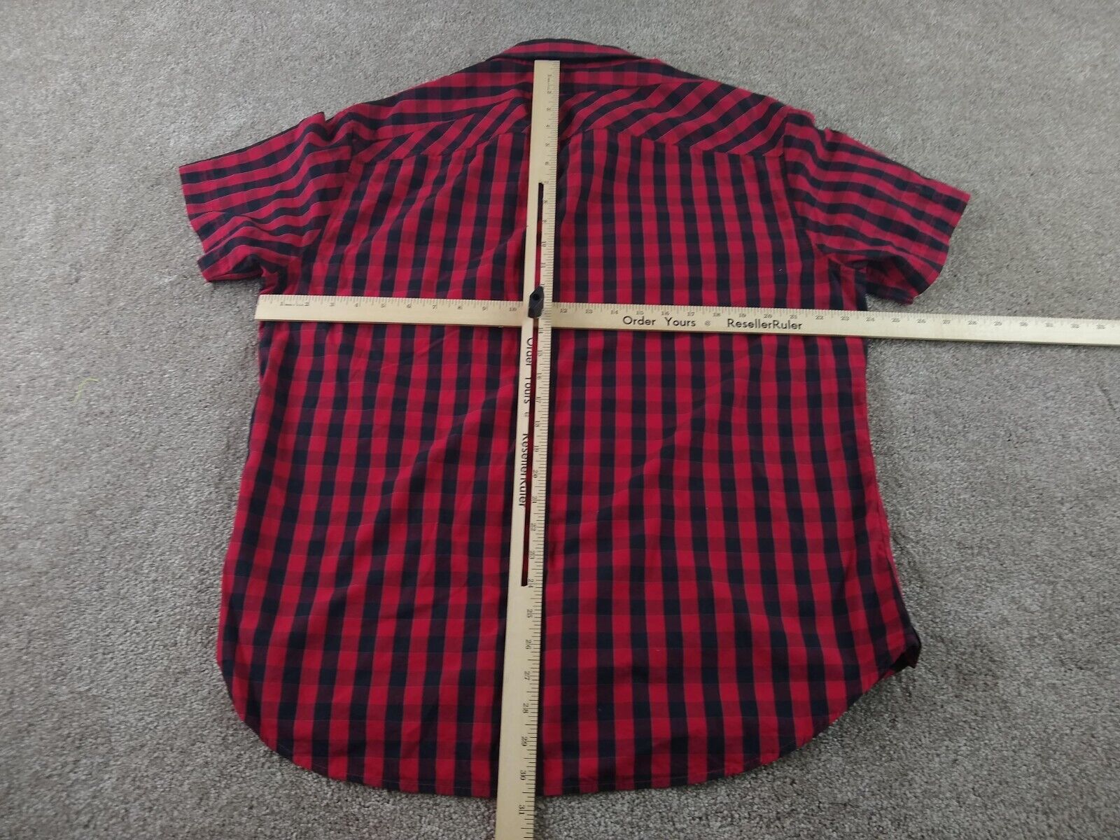 Tony Hawk Red & Black Short Sleeve Button Up Camp… - image 11