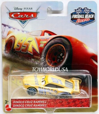 2017 Disney Pixar Cars FIREBALL BEACH RACERS Dinoco Cruz Ramirez