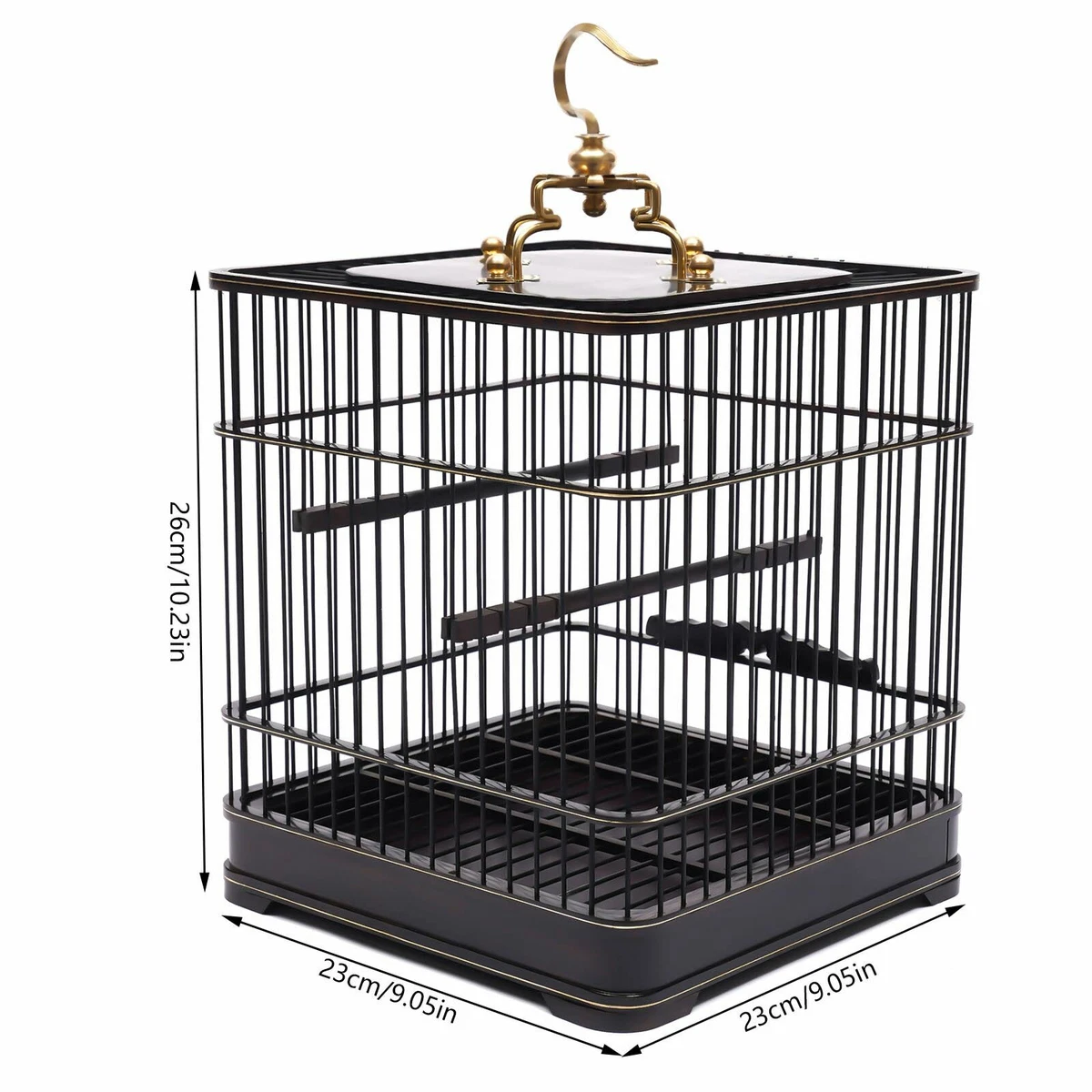 Wooden Bird Cage Super Large Bird Cage Bamboo Sparrow Acacia Cage w Stand USA