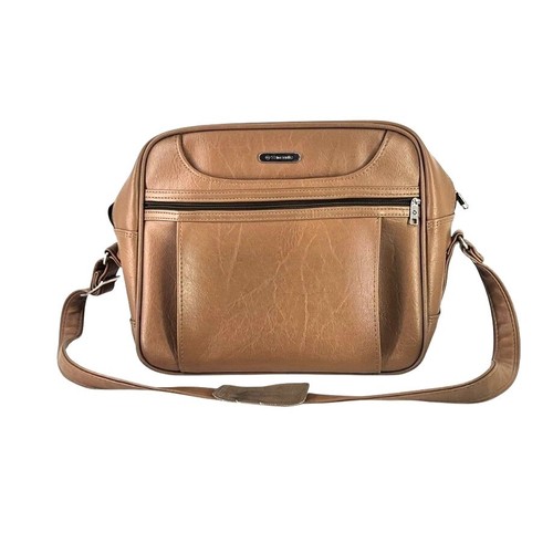 Samsonite Concord Shoulder Carry On Overnight Bag Tan/Brown Vinyl