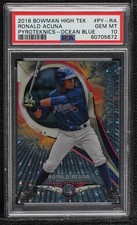 2018 Bowman High Tek Ocean Blue Tidal Diffractor 20/25 Ronald Acuna Jr q4j