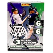 2022 PANINI MOSAIC BASEBALL 6-PACK BLASTER BOX (BLUE CAMO!)
