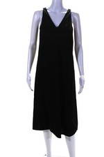 Everlane Womens The City Stripe Midi Dress  Black Size 0