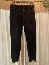 NWOT High Rise Button Fly KANCAN Dark blue Denim Jeans Size 13/30.