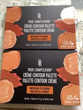 Lot Of 2 Black Radiance True Complexion Creme Contour Palette, Medium to Dark