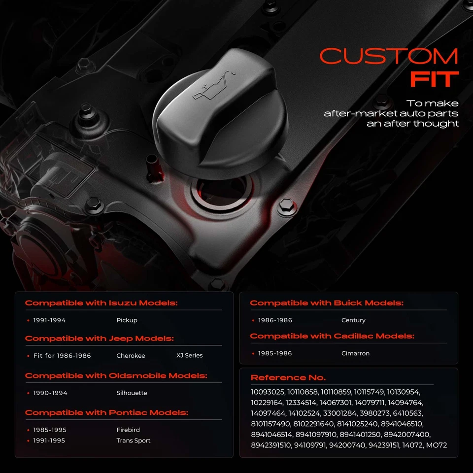 Engine Oil Filler Cap for GMC S15 Jimmy C1500 K1500 P1500 Buick Century Cadillac - Image 2 of 4