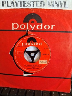 SLADE GET DOWN AND GET WITH IT GLAM STOMPER  7'' EX VINYL  45 SINGLE RECORD