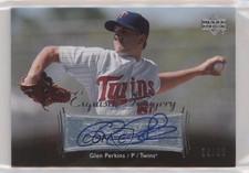 2007 Upper Deck Exquisite Rookie Signatures Imagery 8/25 Glen Perkins Auto 0c3