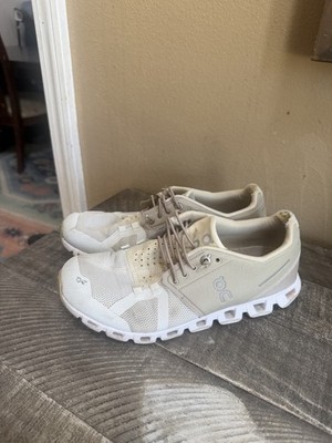 On Cloud Womens Cloud 5 Beige Running Shoes Size 7 Mesh Low Top