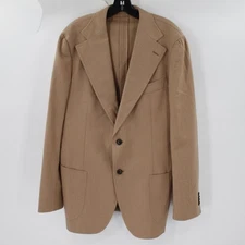 SUITSUPPLY Sport Coat Mens 46R Wool Cashmere Havana Patch Wide Lapel Slim Fit