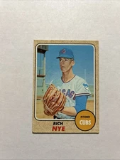 1968 Topps Rich Nye #339 Chicago Cubs Vintage Baseball Card