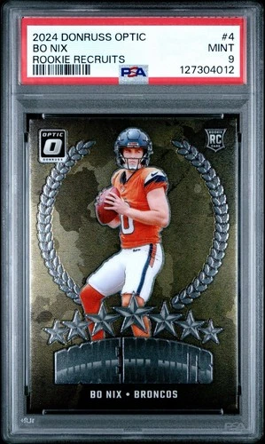 2024 PANINI DONRUSS OPTIC ROOKIE RECRUITS #4 BO NIX ROOKIE RC PSA 9