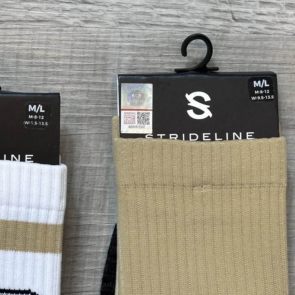 New Strideline Purdue Boilermakers NCAA Full Knit Crew Socks Size M/L- 2 Pairs - Image 2 of 4
