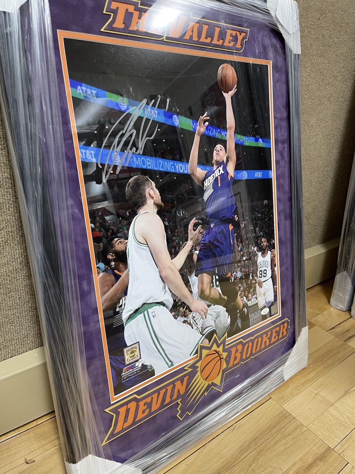 Devin Booker Autographed Signed Phoenix Suns 16x20 Photo w/ Cut Background & JSA COA 