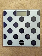 Nice Black  White Polka Dot Design - Taylor Digital Glass Bathroom Scale 7558