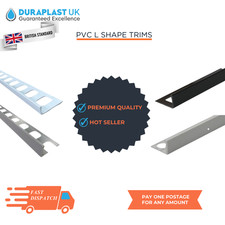 Tile Trims Plastic L Shape 8mm 10mm 12mm 14mm  Multi Colour White Grey Black