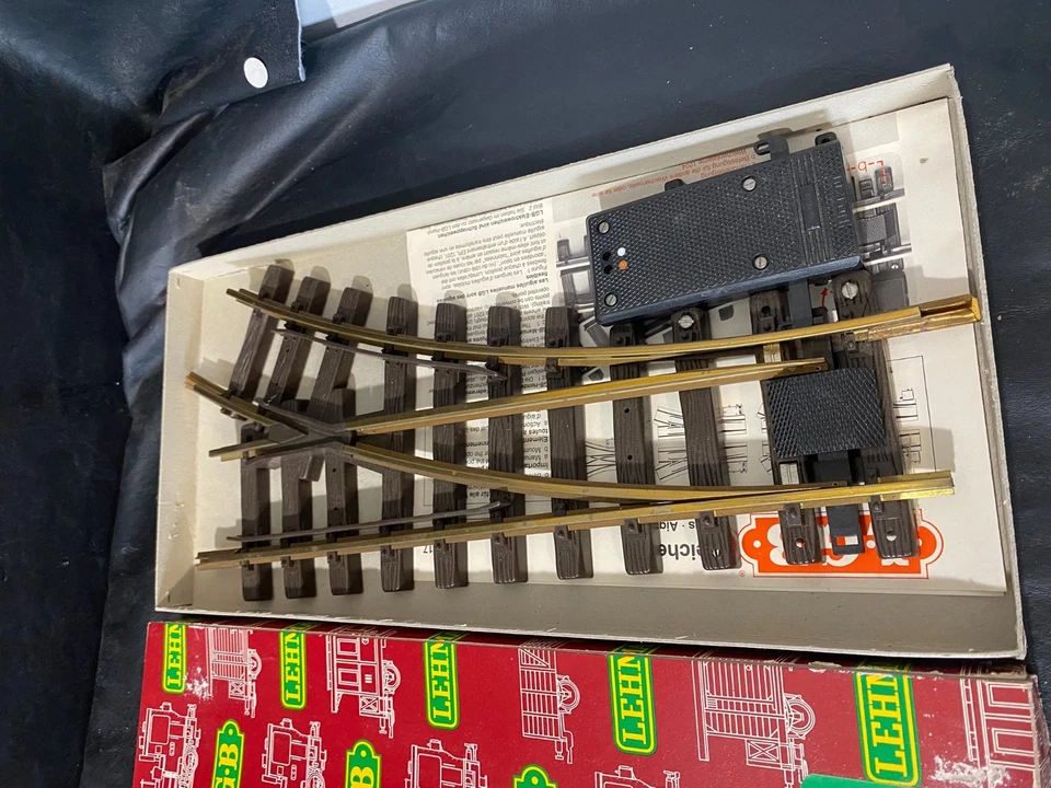 LGB 1215 N and 1200 N track lot of 2 w/ original boxes G gauge - Image 2 of 4