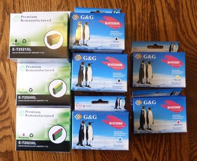 Lot of 12 - T252XL Ink Cartridges for EPSON Work Force Printer New-SEE PICS