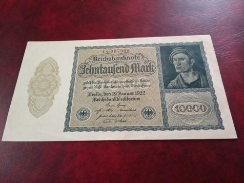 10000 Mark 19.01.1922 German Reich Reichsbanknote