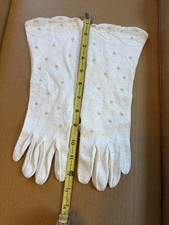 1950s Beaded Long White Vintage Gloves Beautiful