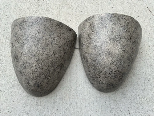 Lot Of 2 Pieces RARE Vintage Pair  Ceramic Half Moon Pocket Style Wall Sconces