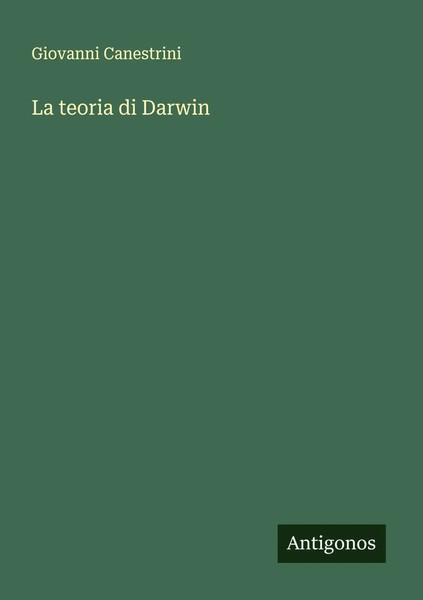 Giovanni Canestrini | La Teoria Di Darwin | Taschenbuch | Italienisch (2025)-image
