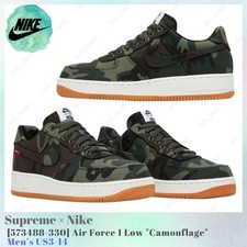 Supreme × Nike Air Force 1 bajo camuflaje 593488-330 para hombre US3-14 NUEVO