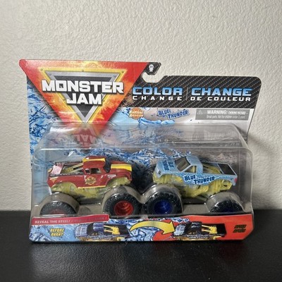New - RADICAL RESCUE & BLUE THUNDER 2-Pack - COLOR CHANGE Monster Jam TRUCK 2020