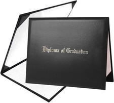 Diploma Cover 8.5" x11" Diploma Holder of Graduation Leatherette Padded Certific