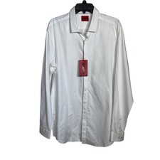 Hugo by Hugo Boss Men's Slim-Fit Ketran Dress Shirt, Open White 17.5" 138