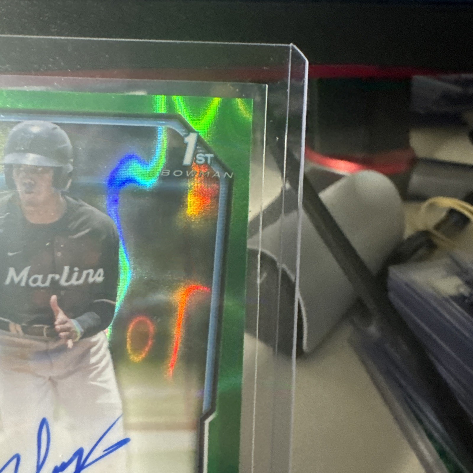 2026 Bowman Chrome Luis Cova #CPA-LC 1st Bowman Auto Green Lava Refractor 48/99 view 3