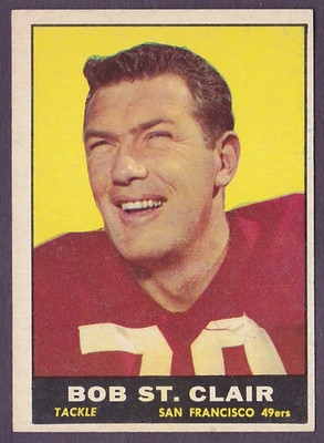1961 Topps Football #63 Bob St. Clair San Francisco 49ers