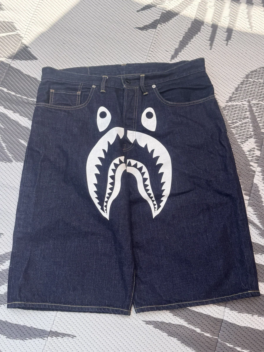 A Bathing Ape Blue Cotton Shorts for Men for sale | eBay