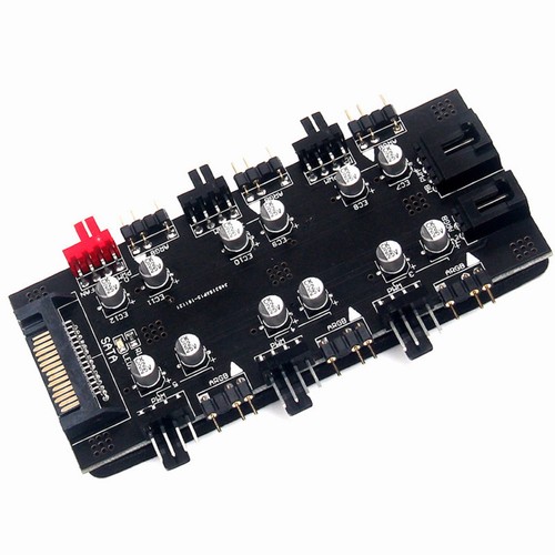 SATA 1 to 6 Way PWM/ARGB 4Pin Cooling Fan Splitter Hub With PWM Speed Controller - Photo 4/11