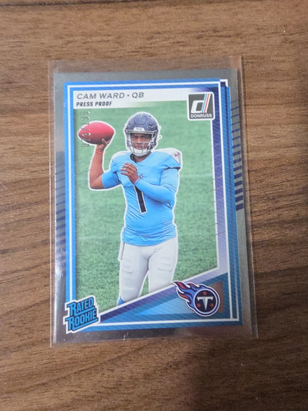 2025 Panini Donruss Silver Press Proof Rated Rookie Cam Ward /199