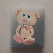 Fisher Price 1994 Plush Cozies Bear Pale Yellow Cream Thermal Waffle Weave Teddy