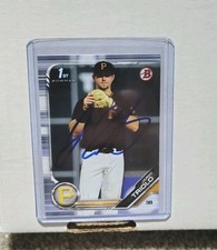 Jared Triolo Signed IP 2019 Bowman Draft Rc Rookie Card Autograph Auto Pirates. rookie card picture