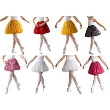 Girls Costume Kids Tutu Sequin Outfits Party Ballet Mini Skirt Fashion Dance