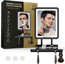 Quick Clear Shower Mirror Fogless for Shaving with Light - Electric Heated Shavi