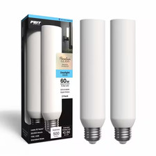 60-Watt Equiv. T10L Dimmable Straight Filament Opal E26 Vintage Edison Tubular L