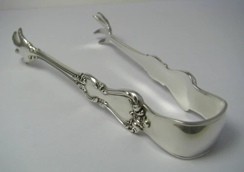 Marlborough by Reed & Barton STERLING SILVER TONGS CLAW SUGAR TONGS c1906 NoMono