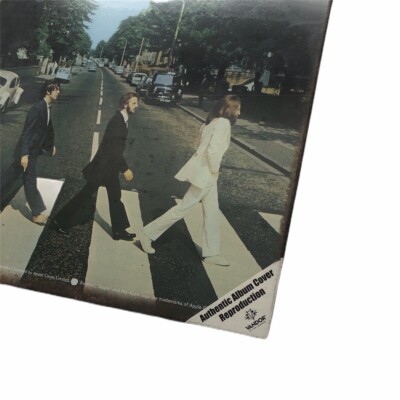 Vtg The Beatles Abbey Road Album Cover Metal Sign Vandor Apple
