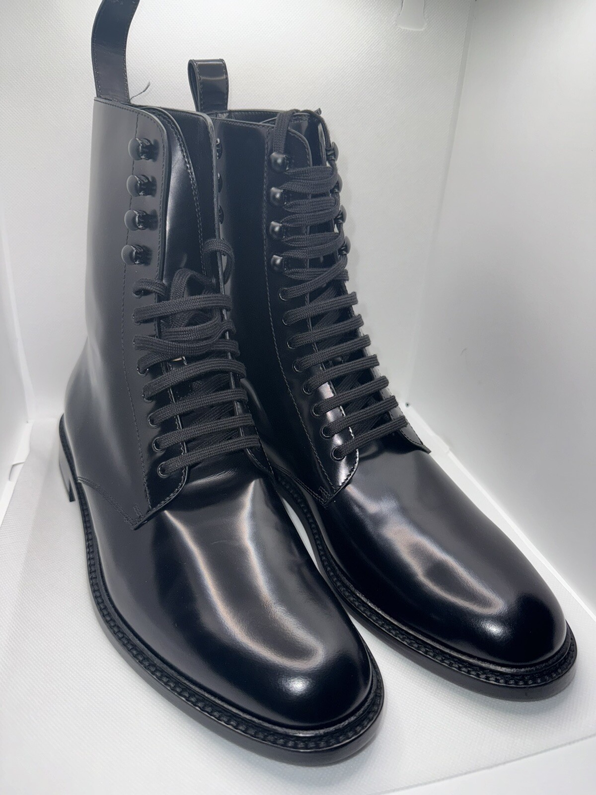 Stivali stringati Saint Laurent Army 20 taglia 42 US 9 $1290