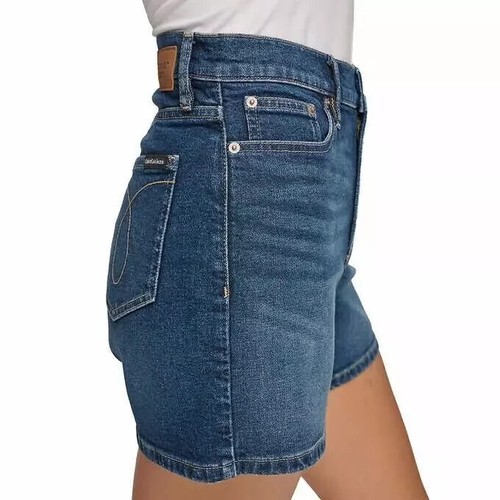 Calvin Klein Jeans Donna Denim 5 Tasche Corto Blu Scuro Taglia-8 - Foto 2 di 3