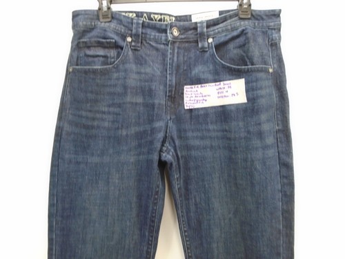 TK Axel Slim Boot Jeans Men's Size 36x30 Blue Stretch Denim Bootcut Dark Wash - Picture 2 of 12