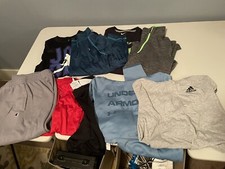 Lot of boys Nike, UnderArmour, DSG long sleeve shirts, pants, short M/L