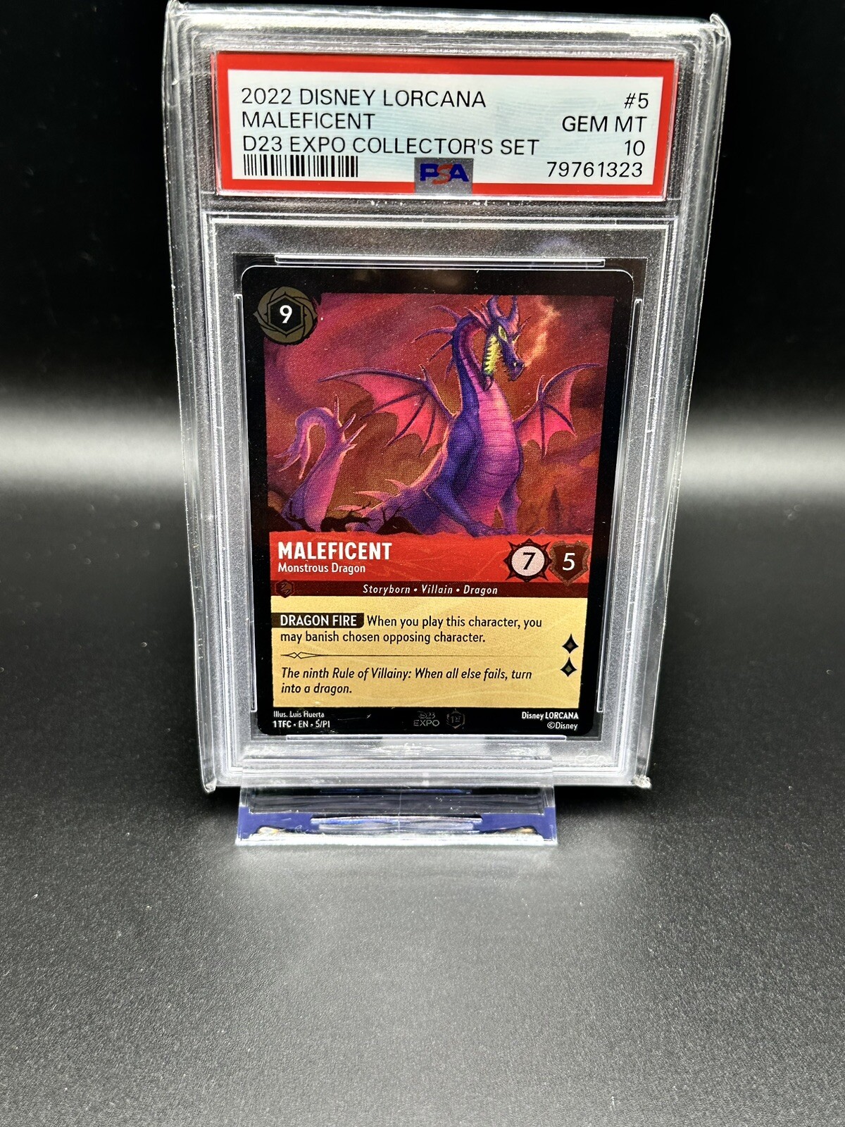 2022 Disney Lorcana D23 Expo #5 Maleficent PSA 10 GEM MINT